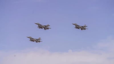 Military aircraft conduct fly-overs above Baghdad ahead of Iraqi Army Day