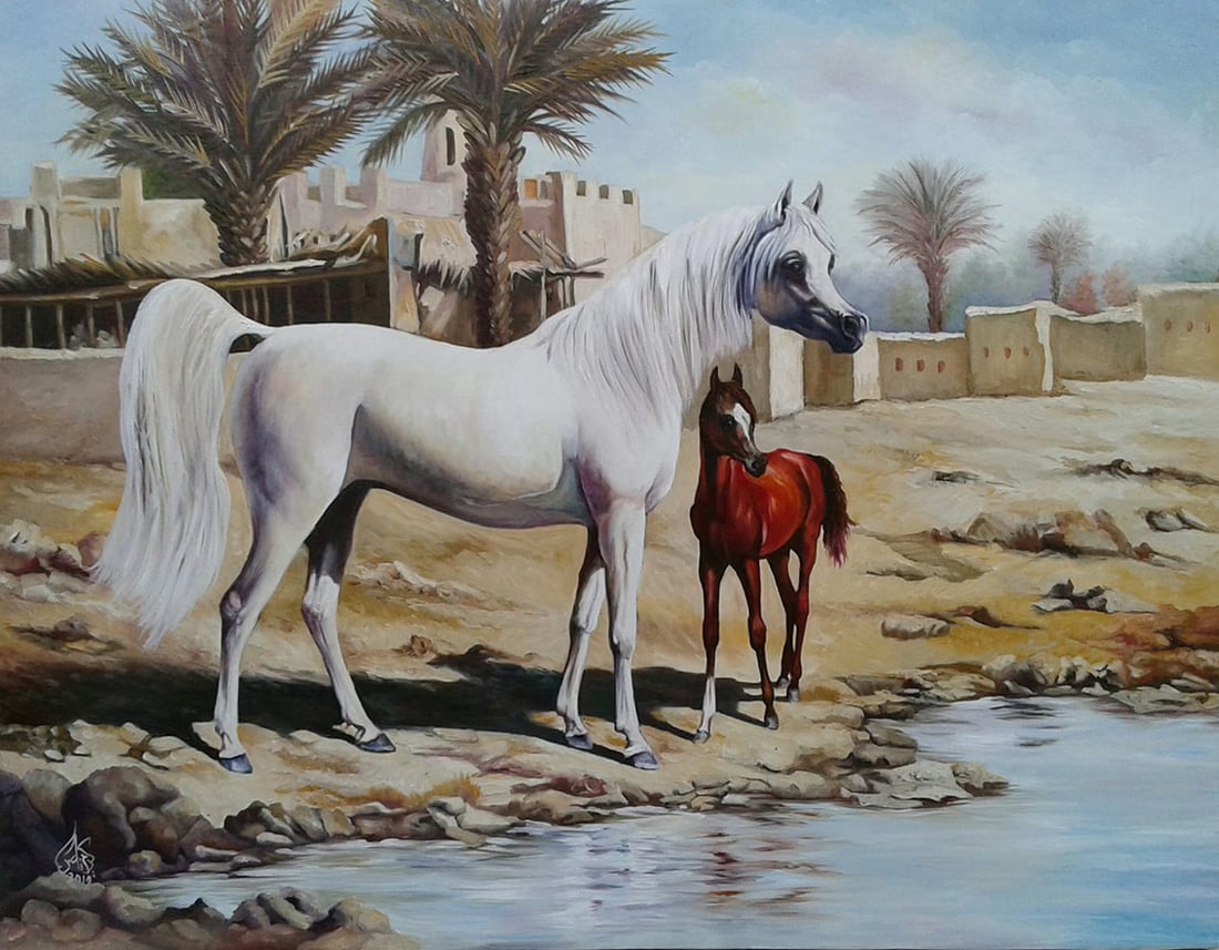 “بالدشداشة والعقال”.. ستيني بموهبة فطرية يُجسّد طبيعة الريف بلوحات عالمية