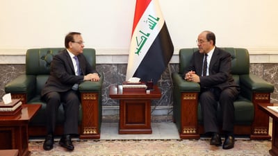 Al-Maliki, Lebanese ambassador discuss regional developments and bilateral ties