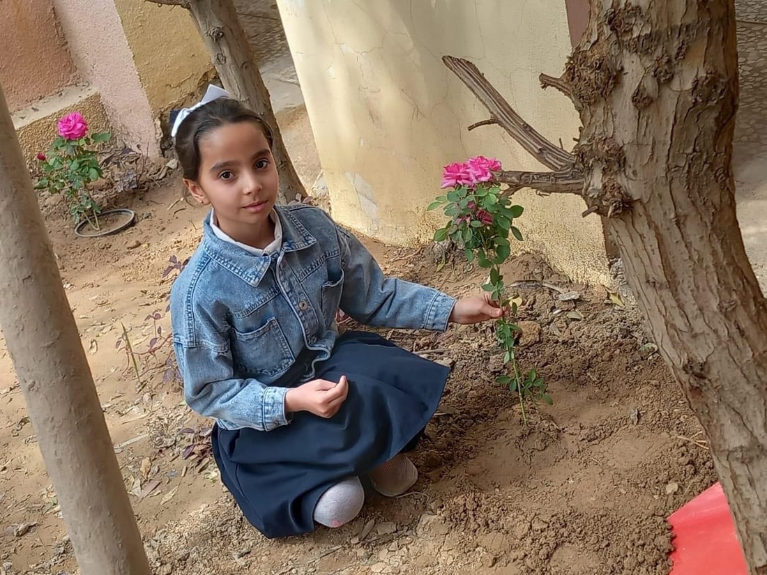 الجوري وكف مريم.. حملة بقيادة بنات ”رابع ابتدائي“ لزراعة حديقة ”السلسبيل“