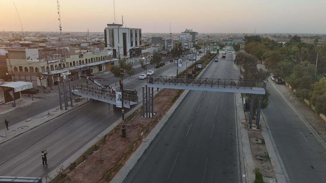 صور: جسر مشاة جديد في سايدين الحدباء بالموصل