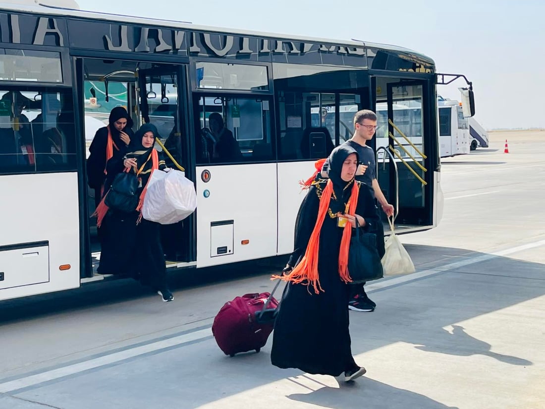 زیارەتكارانی توركیا گەیشتنە فڕۆكەخانەی كەركوک