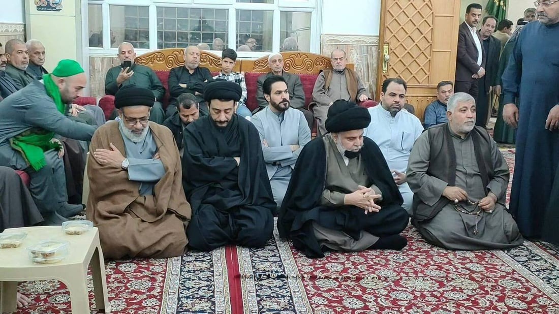فيديو وصور: الصدر يزور إحدى الحسينيات في النجف