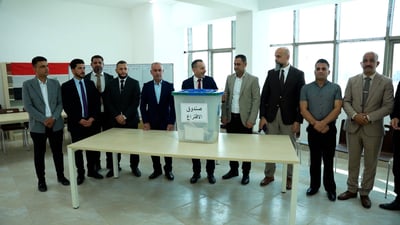 برلمان داخل مدرسة في قره قوش.. انتخابات ديمقراطية تحاكي إدارة الدولة