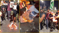 حرق صور الزيدي في البصرة احتجاجاً على اعتقال المتورطين بالتجاوز على العلم الأميركي