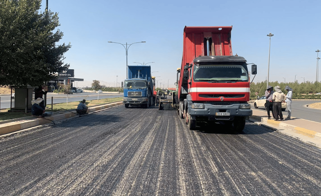 بەم هەینییە قیرتاوکردنی بەشێکی شەقامی مەلیک مەحمود دەستی پێکرد 