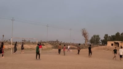 Al-Faw village calls for sports facilities after years of playing on unsafe dirt field