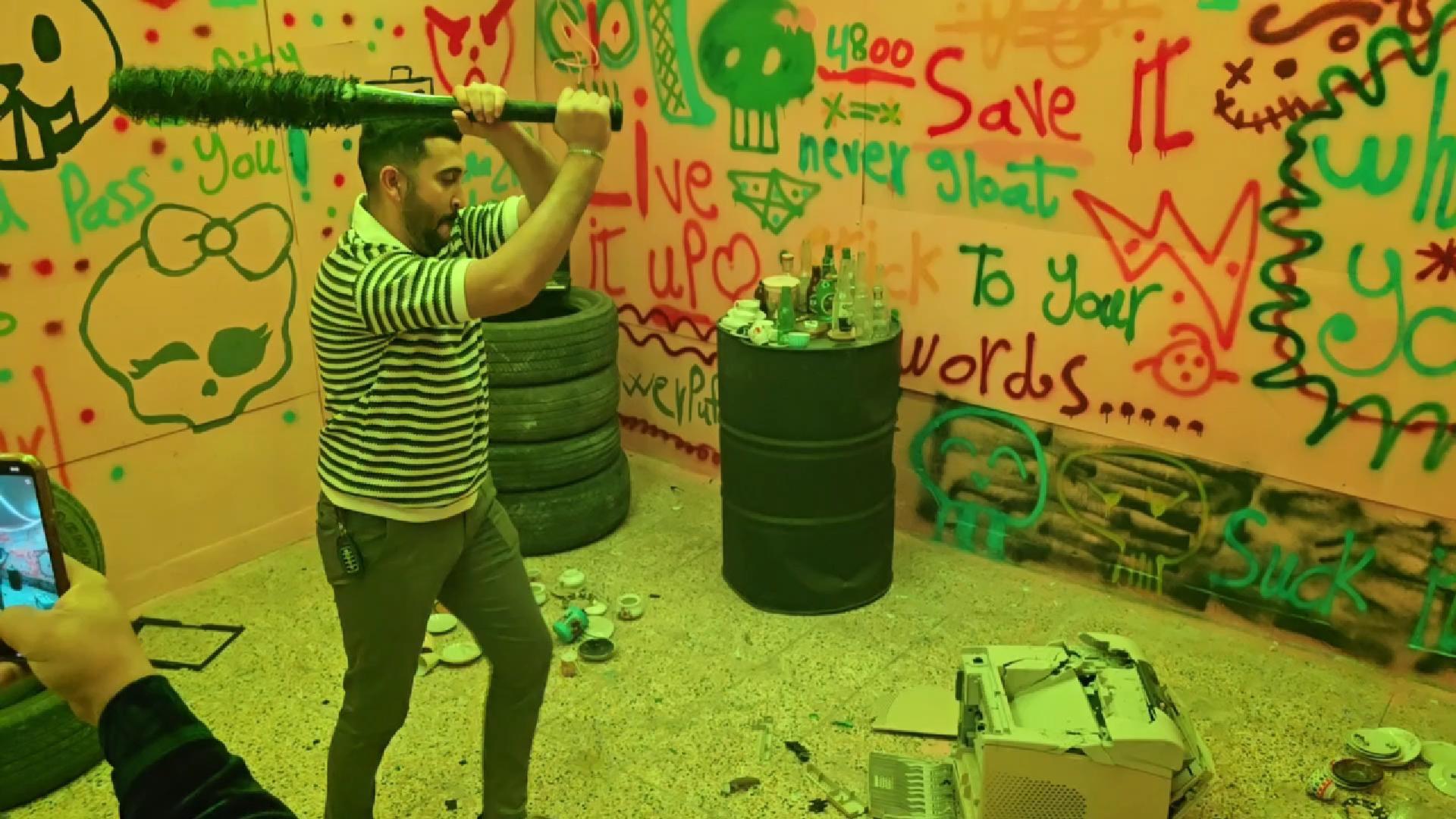 Mosul’s first ‘rage room’ offers new way to blow off steam