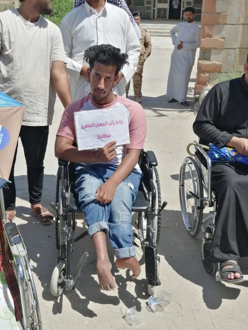 معاقو الناصرية بعد الكوت.. نريد الانفكاك من وزارة العمل والارتباط بالسوداني