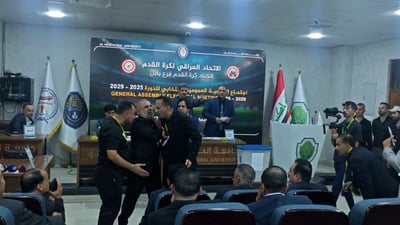 بابل: فوضى في انتخابات اتحاد الكرة بعد فوز صلاح الأعرجي بالرئاسة (فيديو)