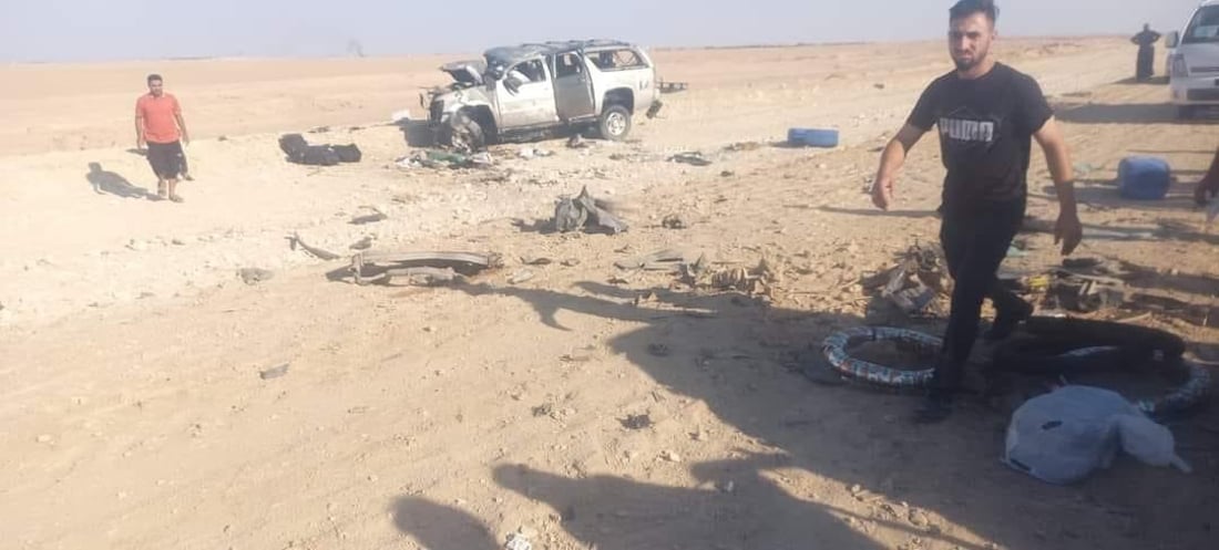 الأنبار: مصرع 3 أشخاص وإصابة 11 آخرين في حادث تصادم بين “GMC” و”سينا”