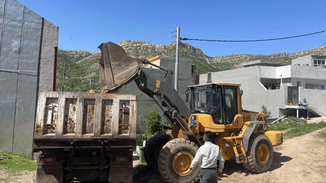 لە گوندێکی دهۆک گردێک داڕما و مەترسی بۆسەر چەند ماڵێک دروستکرد