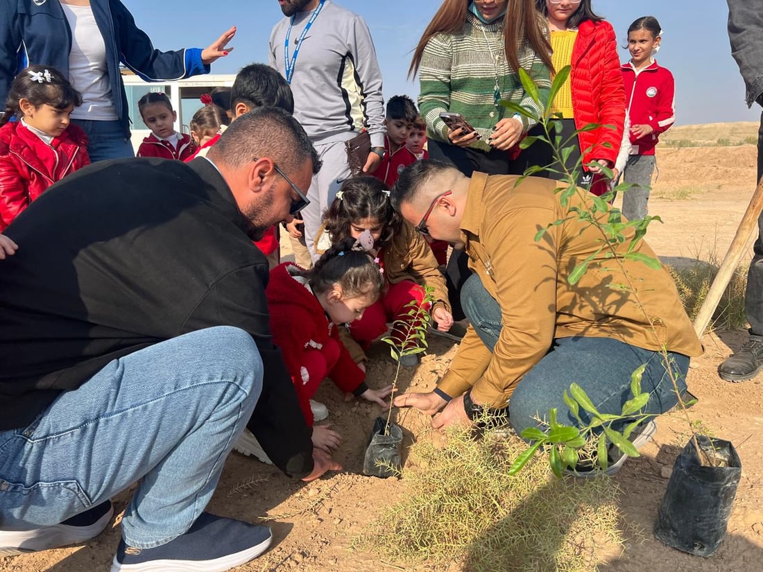 لە دەوربەری ‌بەنداوی ئەڵوەند هه‌ڵمه‌تێكی نه‌مام چاندن به‌ڕێوه‌چوو