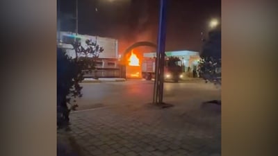 فيديو: النيران تشتعل بأكبر محطة لتعبئة الوقود في بعقوبة