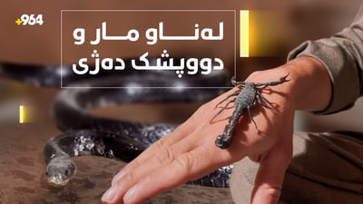 بەدەستێک ماسی بەخێو دەکات و بەدەستەکەی تر مار و دووپشک دەگرێت