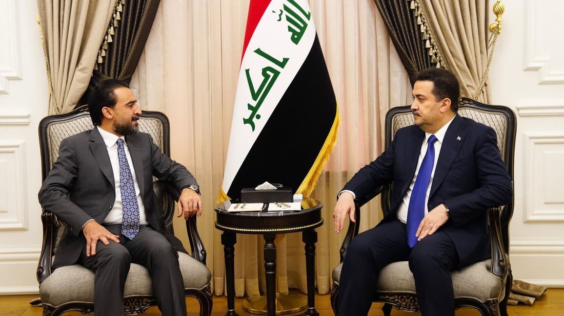 السوداني يستقبل الحلبوسي في مكتبه للتباحث بشأن الموازنة