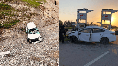 دوو ئۆتۆمبێل وەرگەڕان و پێنج کەس برینداربوون