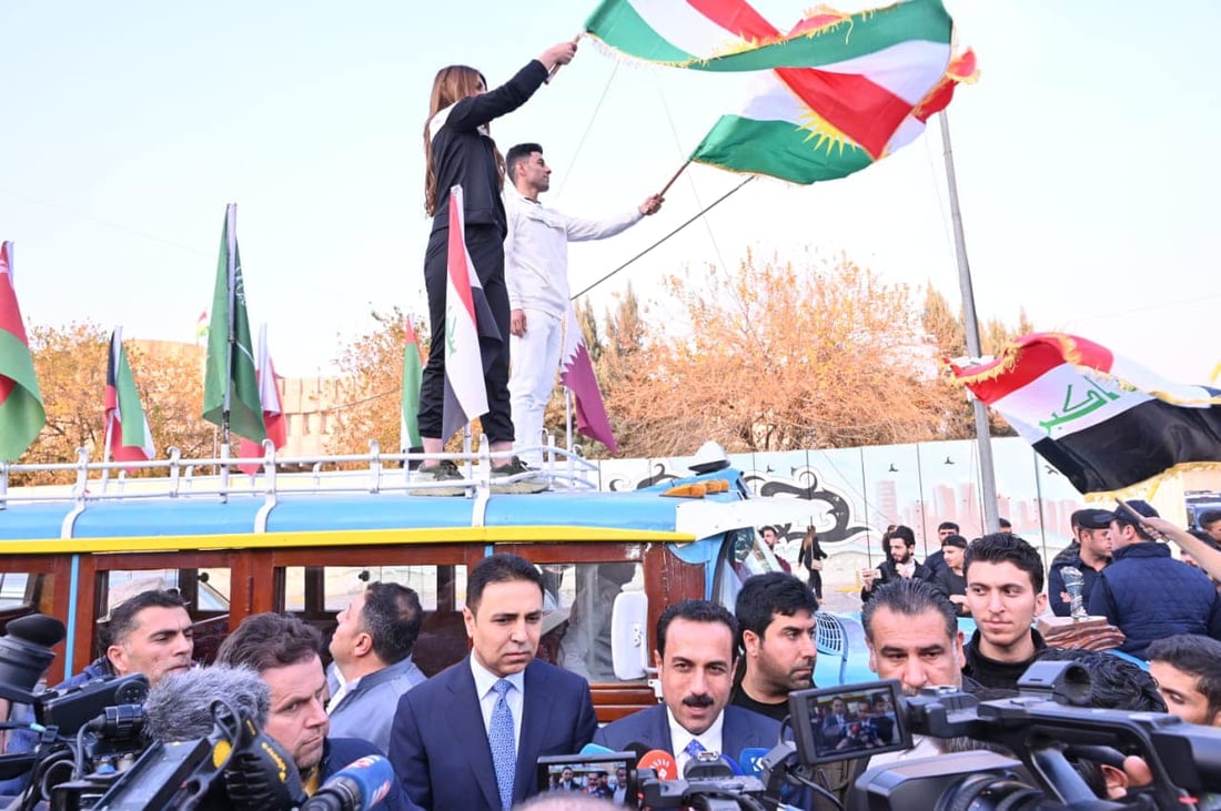 باص البصرة الخشبي في أربيل.. احتفاء كردي بخليجي 25 (فيديو)