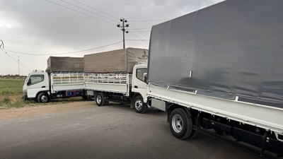 بارهەڵگرەکان رێگای کەلار- خانەقینیان داخست