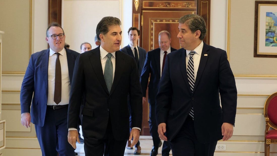 نيجيرفان بارزاني يستقبل نائب وزير الخارجية الأميركي في أربيل