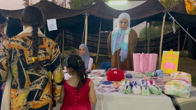 فيديو: وهنا حجامة للنساء و”جرب حظك”.. منتجات 200 امرأة لبازار الضلوعية