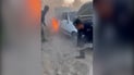 “فزعة” نجدة الأنبار تمنع النيران من التهام سيارة برنس (فيديو)