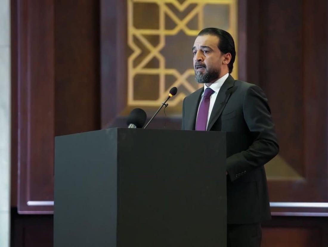 الحلبوسي يتوسط نوار عاصم وطيف سامي في مؤتمر لمناهضة العنف على أساس النوع