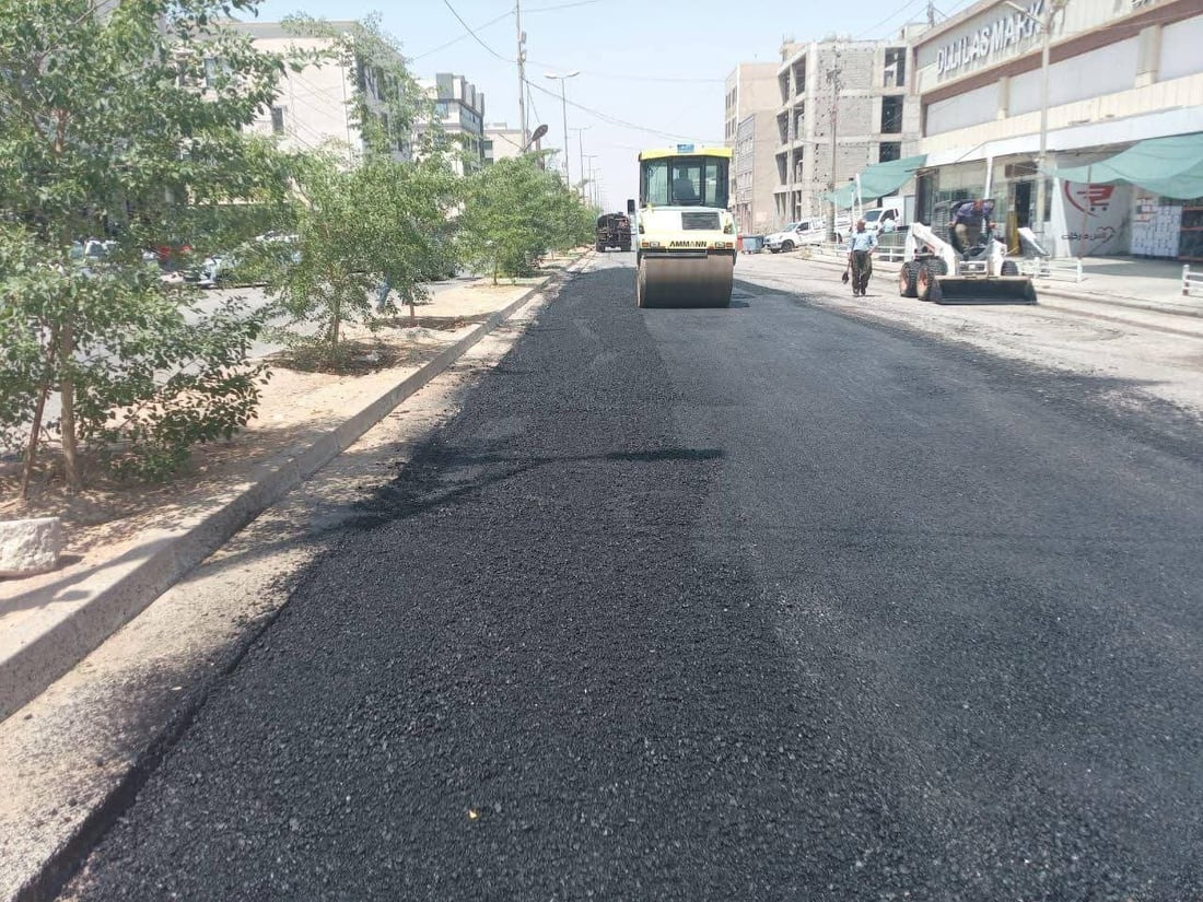 شەقامە تێکچووەکانى هەولێر قیرتاو دەكرێن