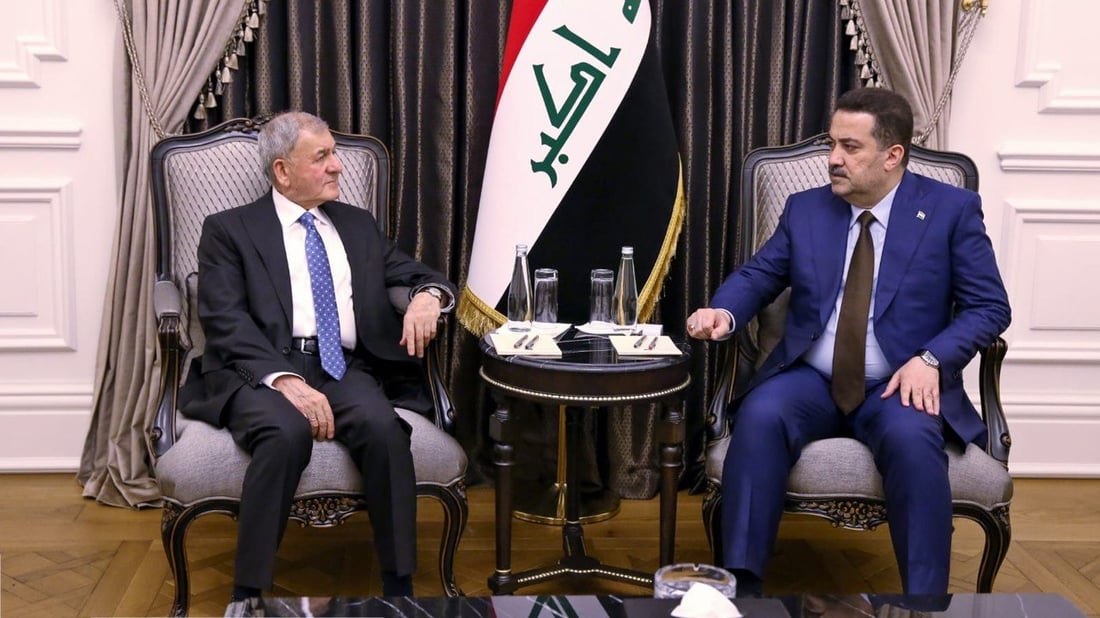 اجتماع بين رشيد والسوداني في القصر الحكومي