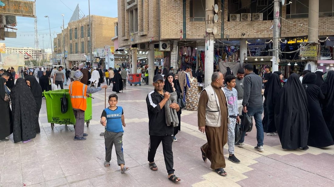 صور: شارع الصادق بحلة جديدة.. الباعة غاضبون وبلدية النجف تعد بمكان بديل