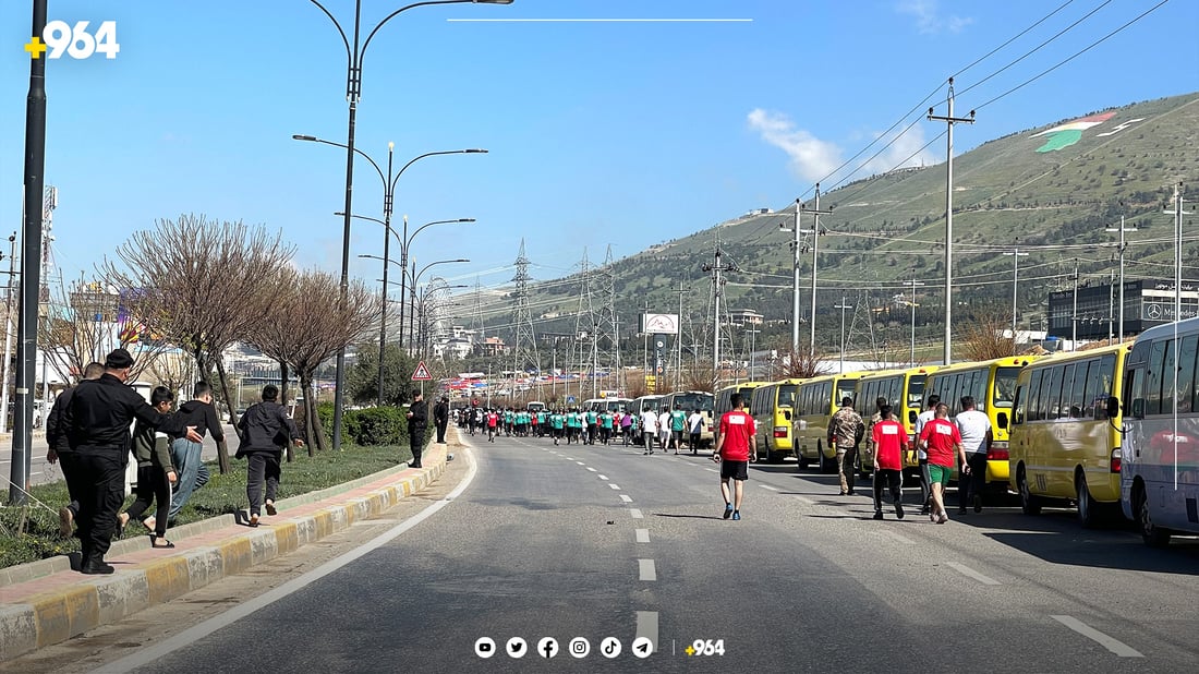 رجال ونساء من بغداد وإيران يفوزون في ماراثون السليمانية الدولي (صور)