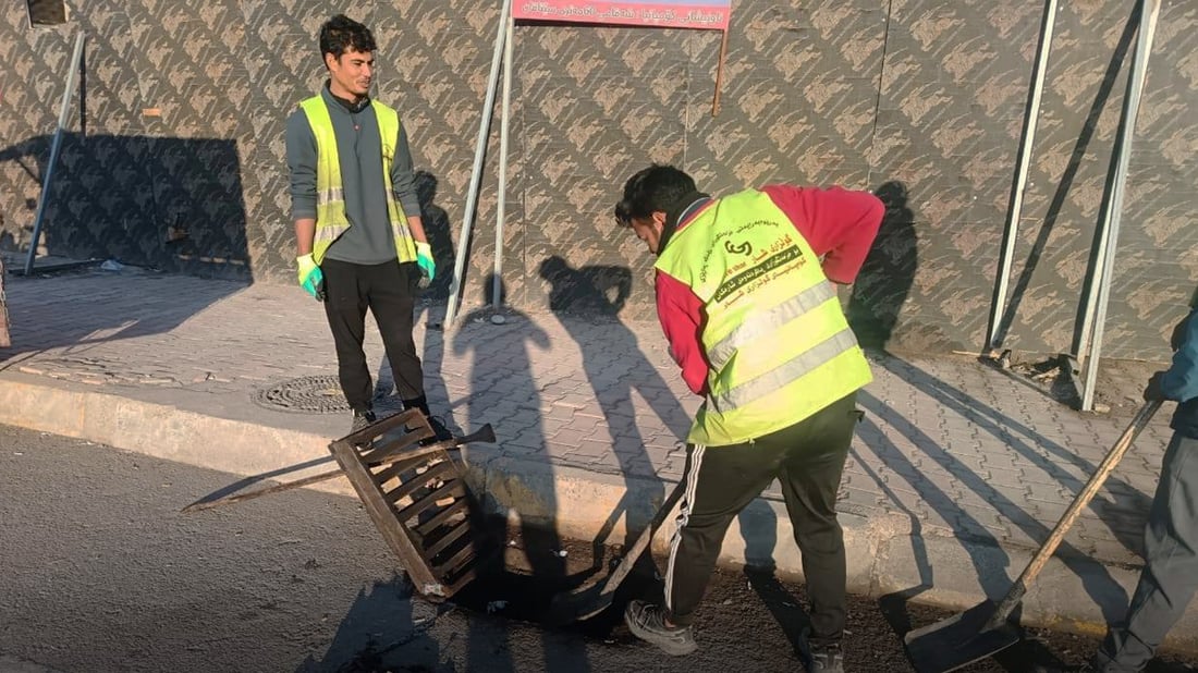 شارەوانی هەولێر مەنهۆڵەکانی پاککردووەتەوە و تیمەکانیان لەسەر شەقامەکانن