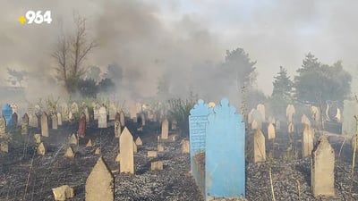 گۆڕستانی گەورەی چوارقوڕنە سووتا