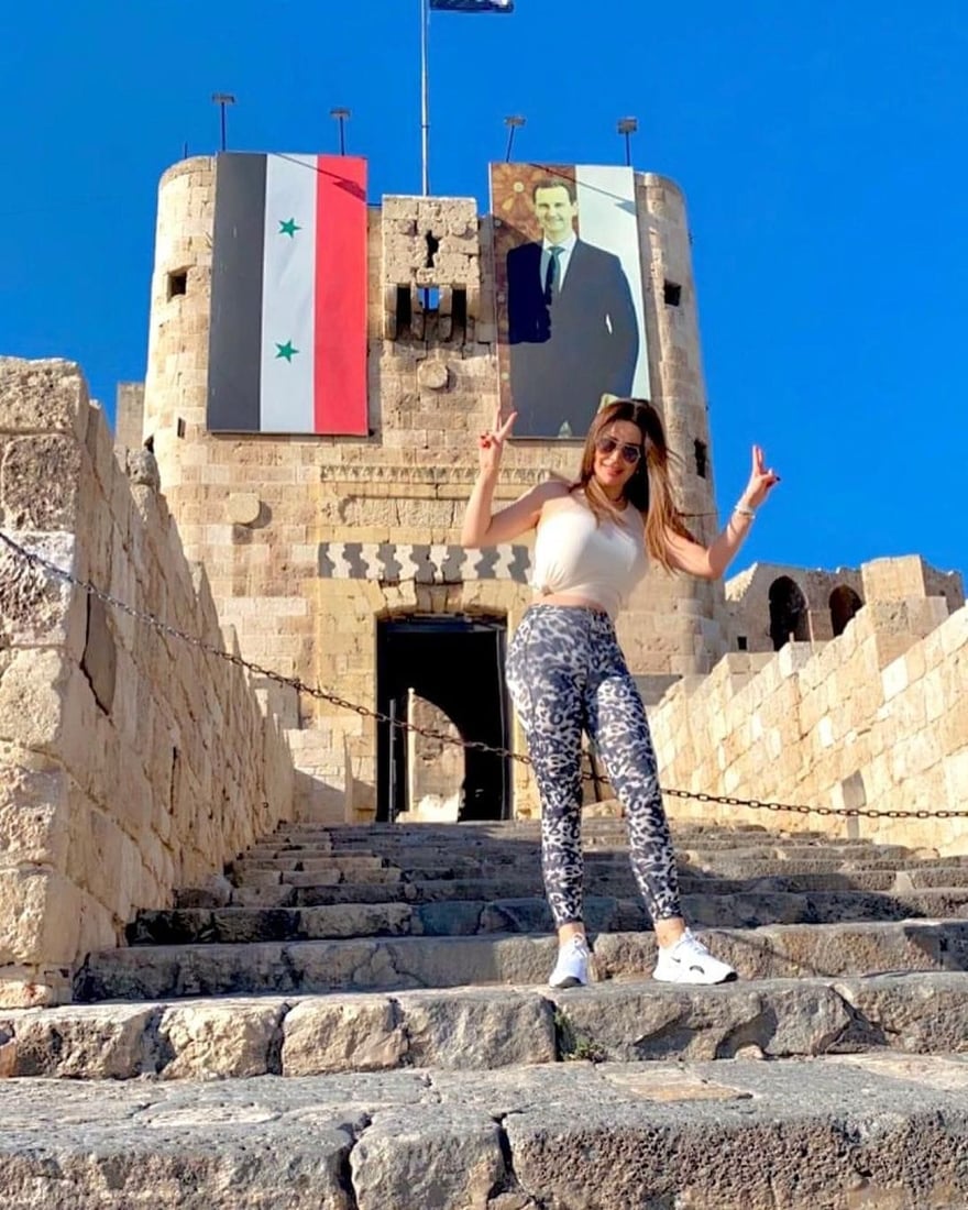 المعارضة السورية ترفع علم فلسطين بدل صورة الأسد على صخور قلعة حلب