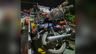 ژمارەیەك ماتۆڕسکیلی نایاسایی و بێ سەرەتا دەستیان بەسەرداگیرا