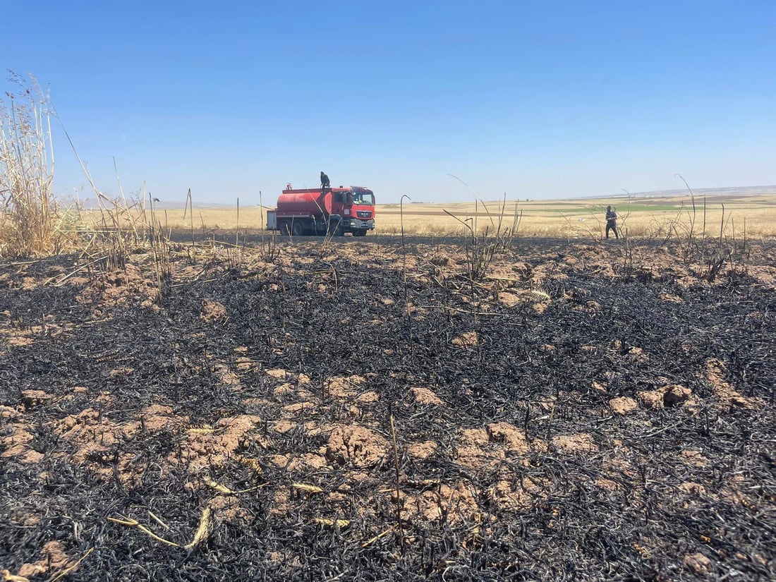 بارهەڵگرێک بوو بە هۆکاری سووتانی 30 دۆنم گەنمی جوتیارێک