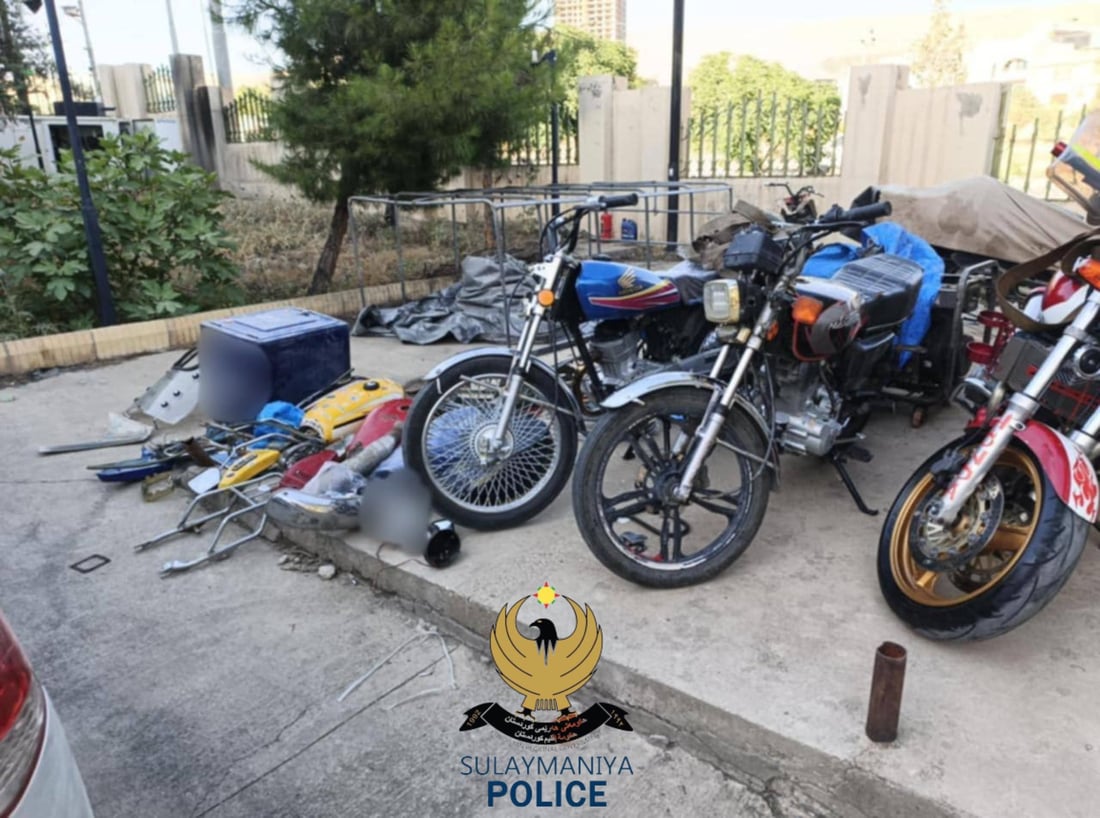 باندێکی دزینی ماتۆڕسکیل لە سلێمانی دەستگیر کران