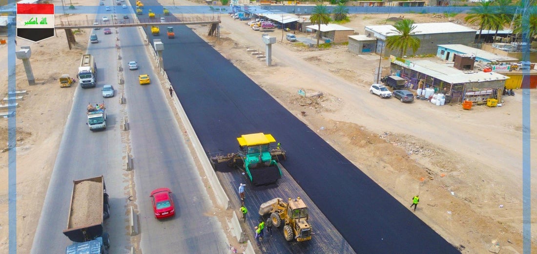 بغداد تعلن إنجاز المرحلة الأولى من تبليط طريق بغداد – موصل بطول 16 كم (صور)
