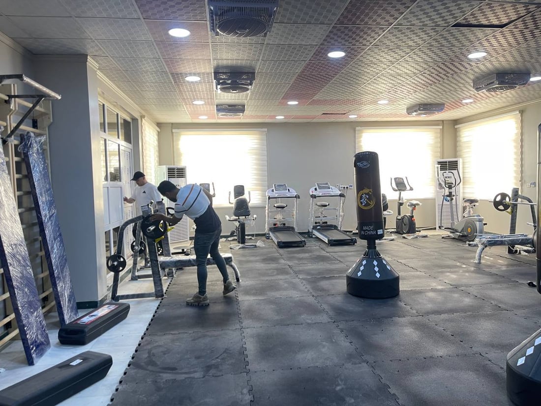 شبان هيت سيستمتعون ويتمرنون بأجهزة ومعدات حديثة قدمتها ألمانيا (صور)