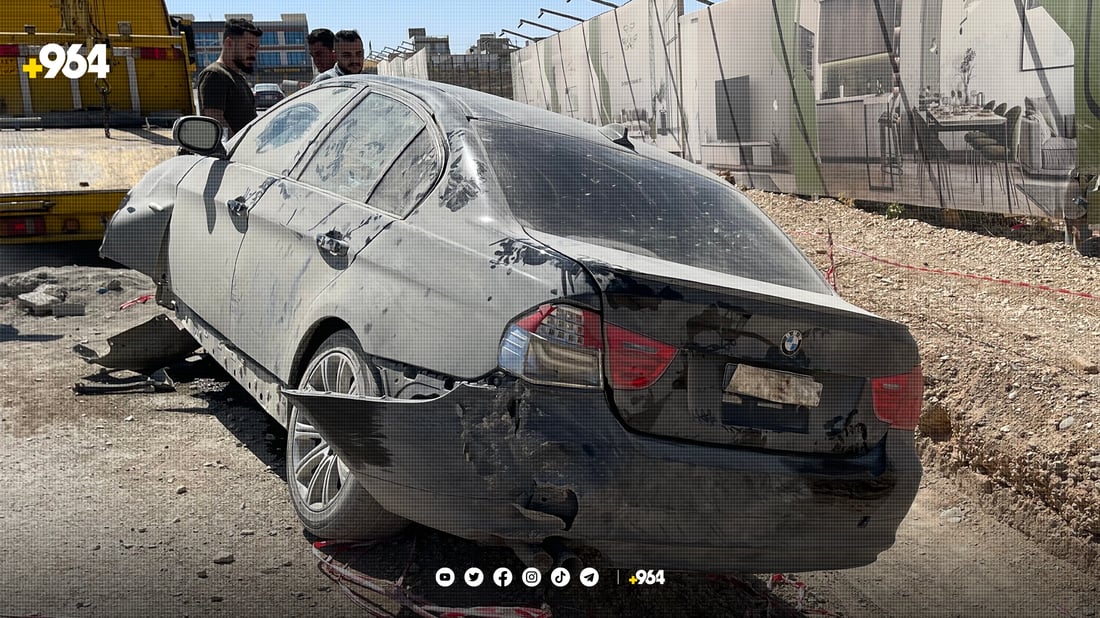 ئۆتۆمبێلێک کەوتە ناو چاڵی پڕۆژەیەکی نیشتەجێبوون