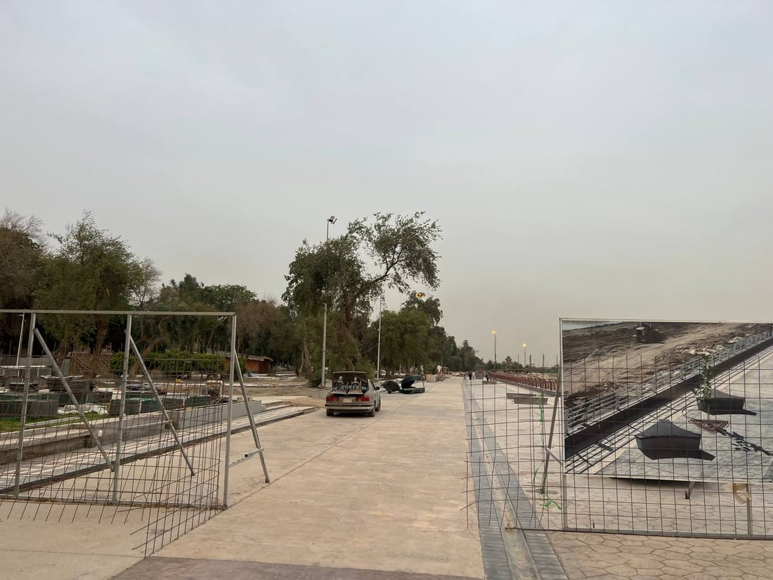 بغداد على موعد مع نافورة “أبو نؤاس” الراقصة.. الكورنيش يصل إلى كسرة دجلة (صور)