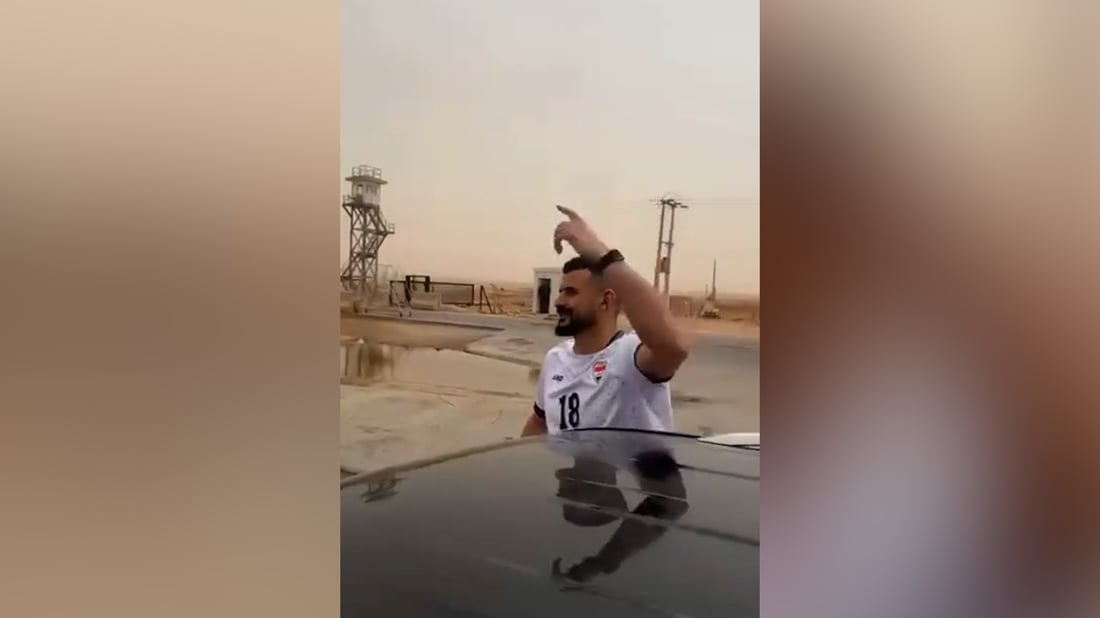 حشود جماهيرية تستقبل أسود الرافدين عند دخولهم العراق عبر منفذ طريبيل