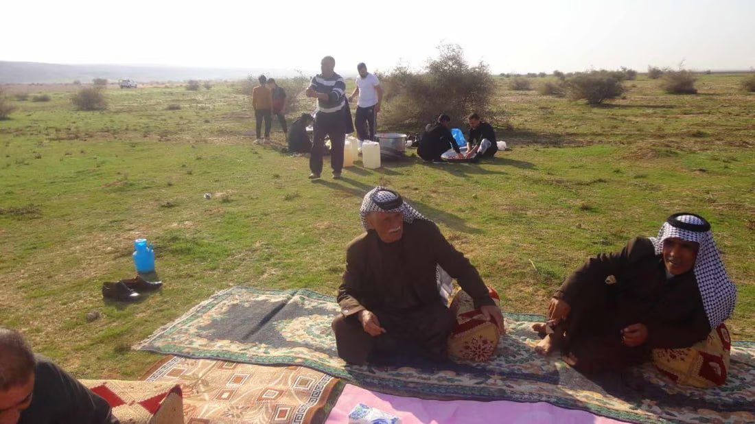 Camping enthusiasts explore the scenic Iraqi desert in Samawah