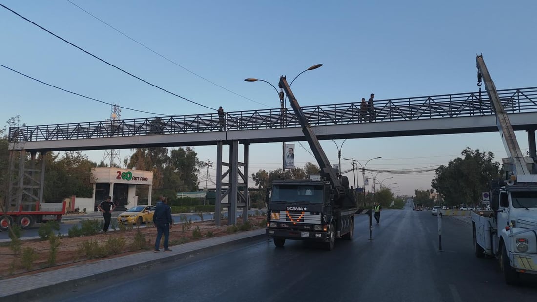 صور: جسر مشاة جديد في سايدين الحدباء بالموصل