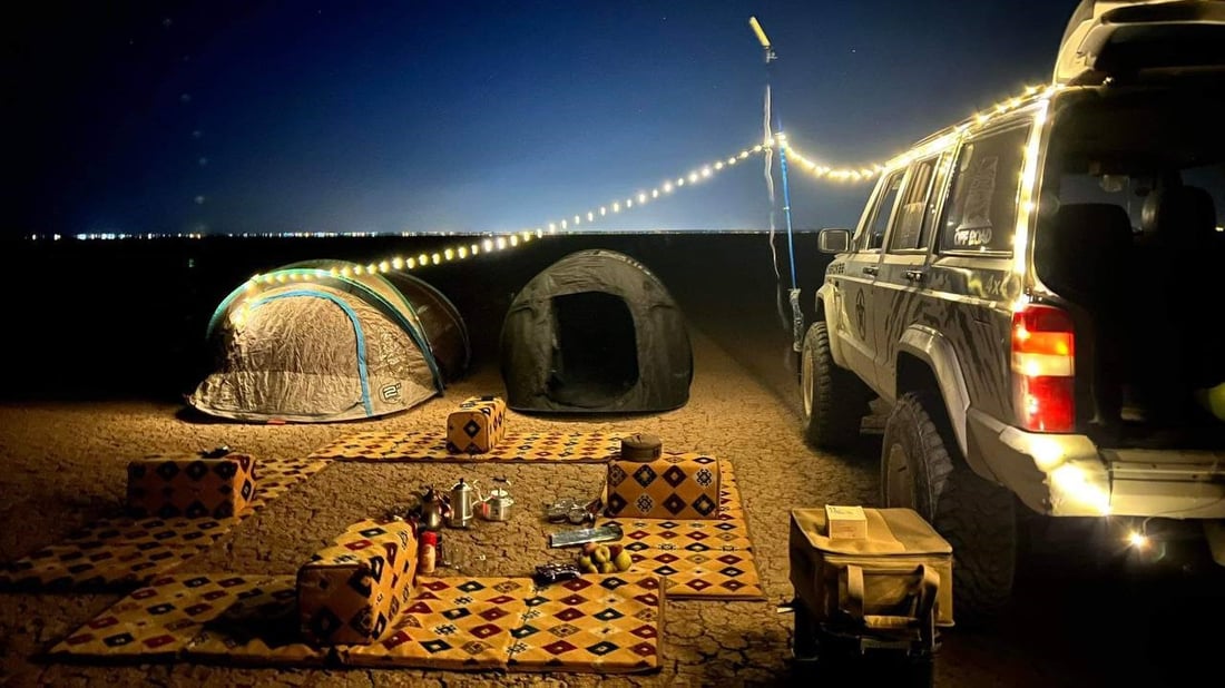 صور: انتهى الصيف والليل يصبح أجمل في واسط.. قمر ونجوم وسفاري في هور الشويجة