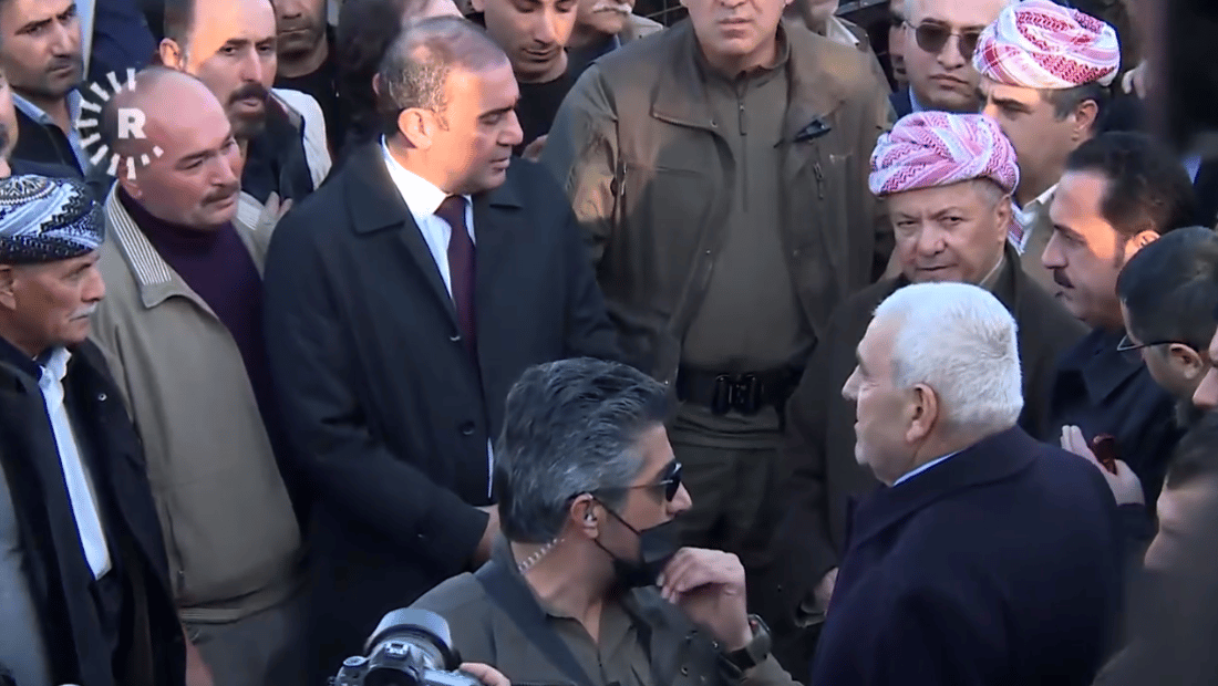 صور: بارزاني يحضر مراسيم تشييع ضحايا القصف الإيراني على أربيل