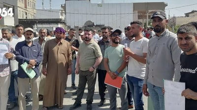 Volunteer school guards in Kirkuk rally for job security