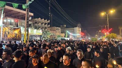 8 آلاف شمعة تضيء الكوفة في ليلة الحادي عشر من محرم