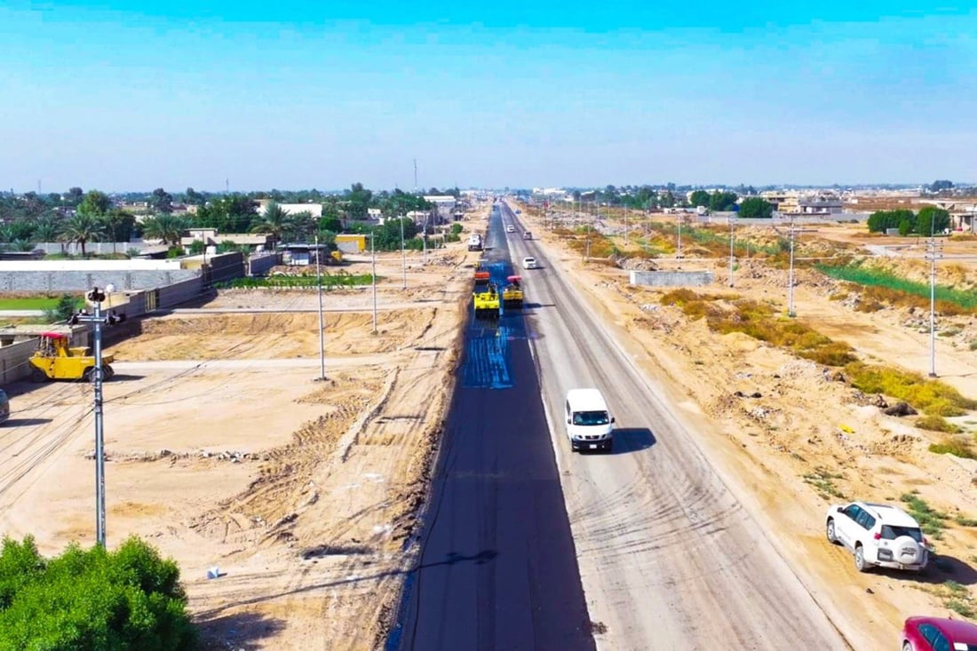 صور: مدخل النهروان أصبح حديثاً.. جزرة خضراء وإنارة وتوسعة الشارع