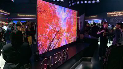 سامسونگ گەورەترین تەلەفزیۆنی نمایشکرد